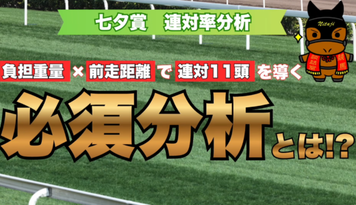 七夕賞2026連対率分析｜負担重量×前走距離で連対11頭を導く必須データを徹底検証！