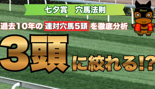 七夕賞2026穴馬法則｜過去10年で連対した穴馬5頭を分析！激走候補はこの3頭